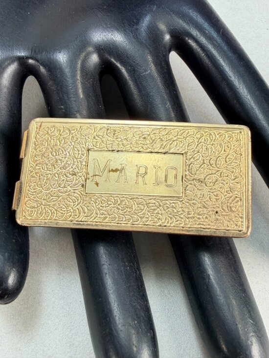 Unbranded Other - Vintage Gold Filled Mario Personalized Money Clip Engraved Floral Etched